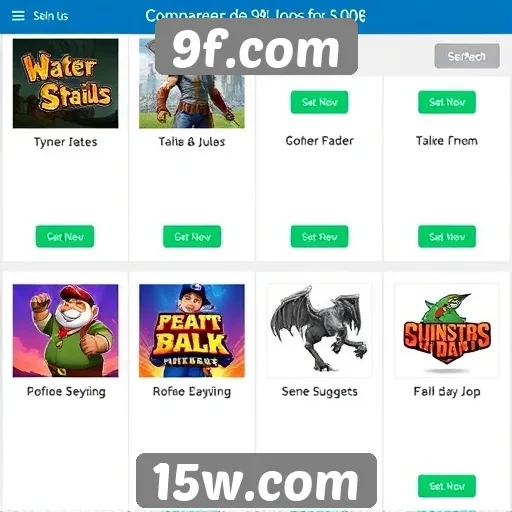 Comparativo de jogos populares disponíveis em 9f.com